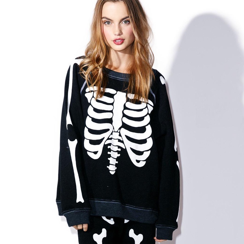 Wildfox Inside Out Skeleton Kim’s sweater sz S